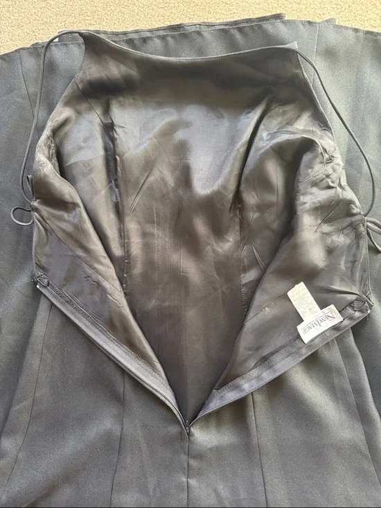 Y2K LBD Black Formal Dress - Vintage Womens 10 - Picture 10 of 11